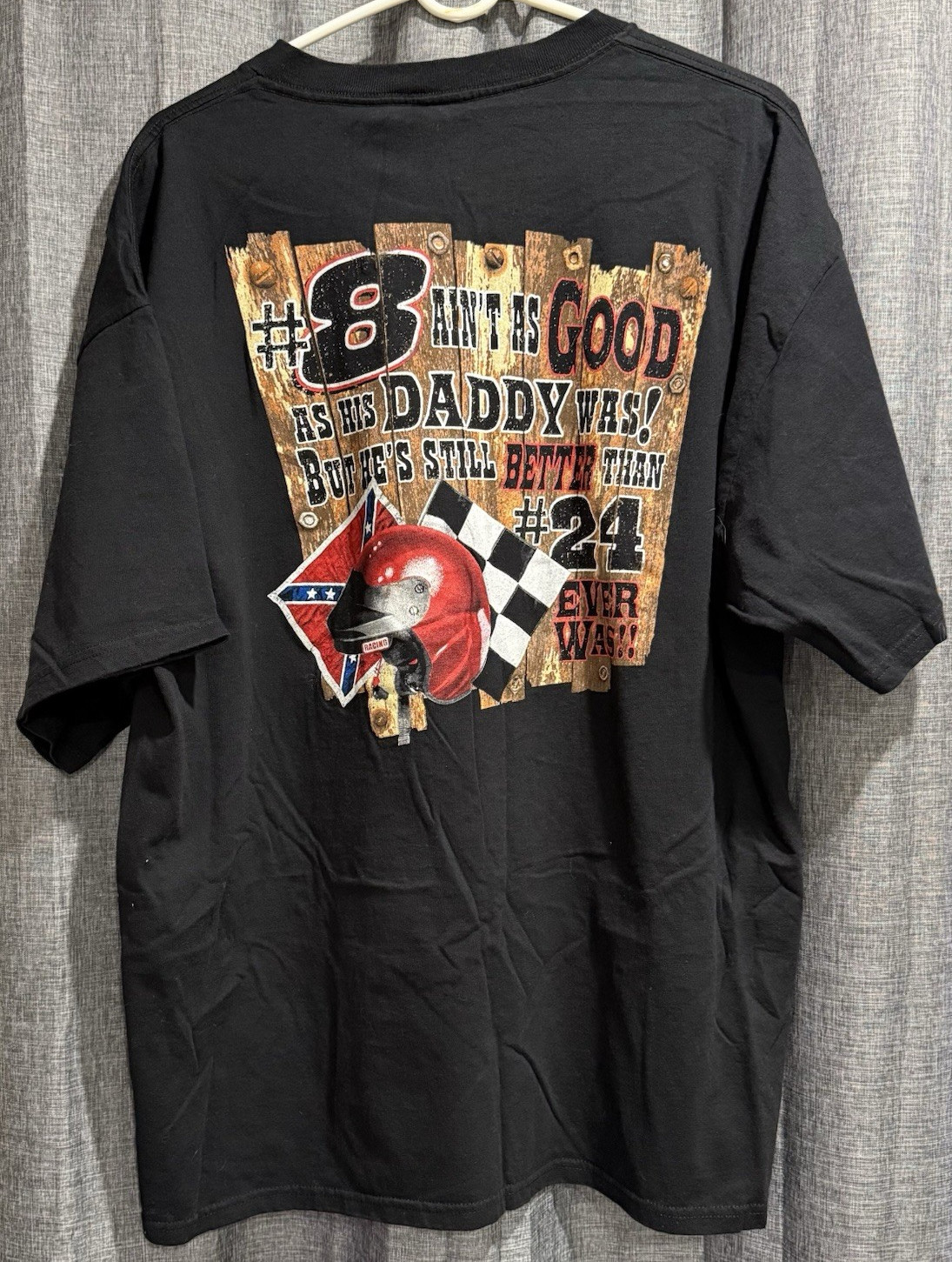 Delta Pro Weight Adult 2XL Black T-Shirt #8/#24 NASCAR Jr./Sr. Earnhardt Rivals