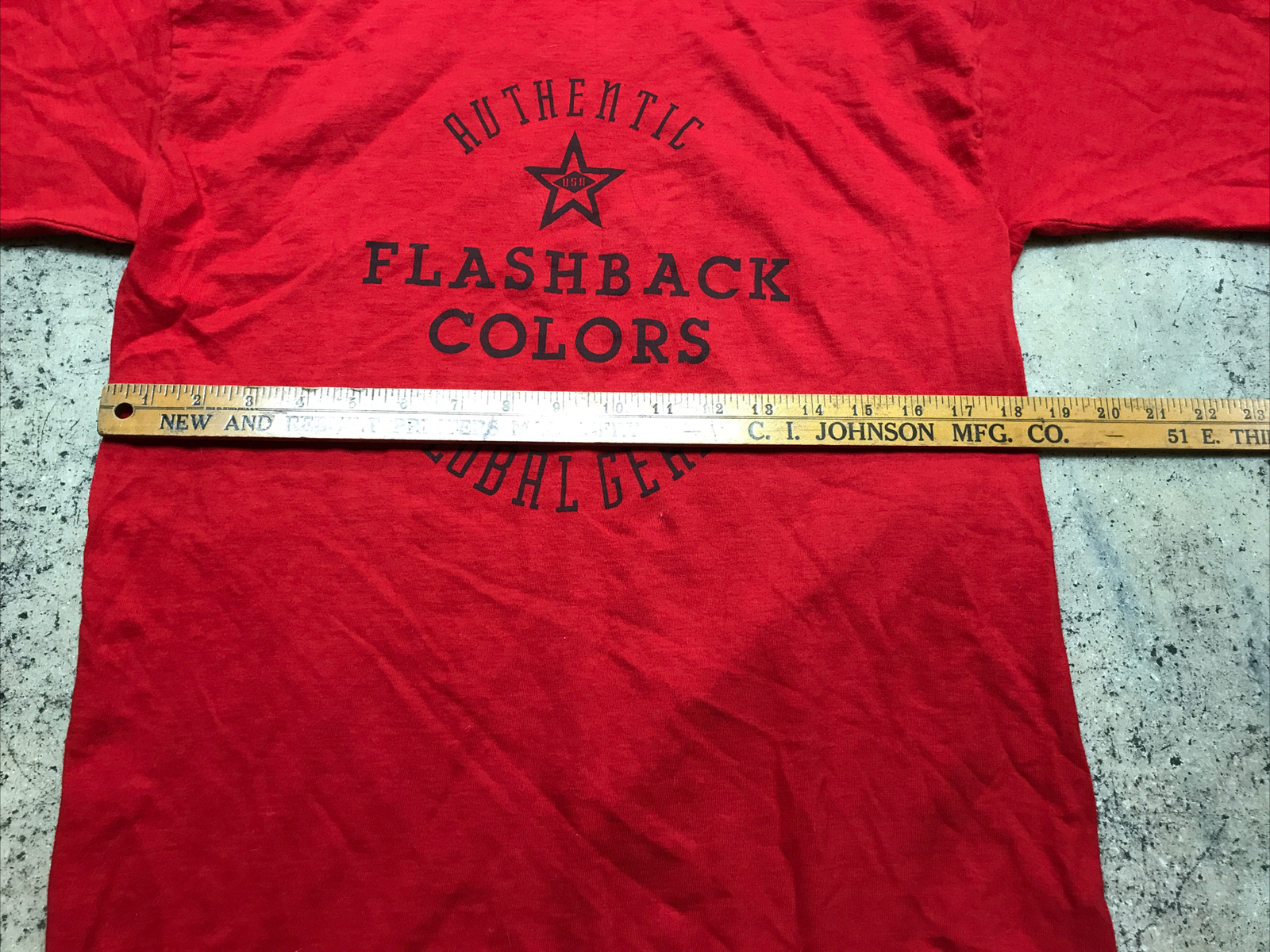 Vintage Reebok Single Stitch Double Sided Flashback Sporting Colors Large Tshirt
