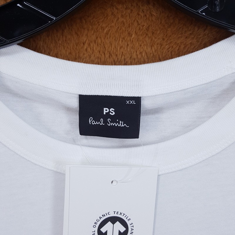 PAUL SMITH Shirt Mens XXL White Pullover Crew Graphic Cyclist Bike Logo T-Shirt