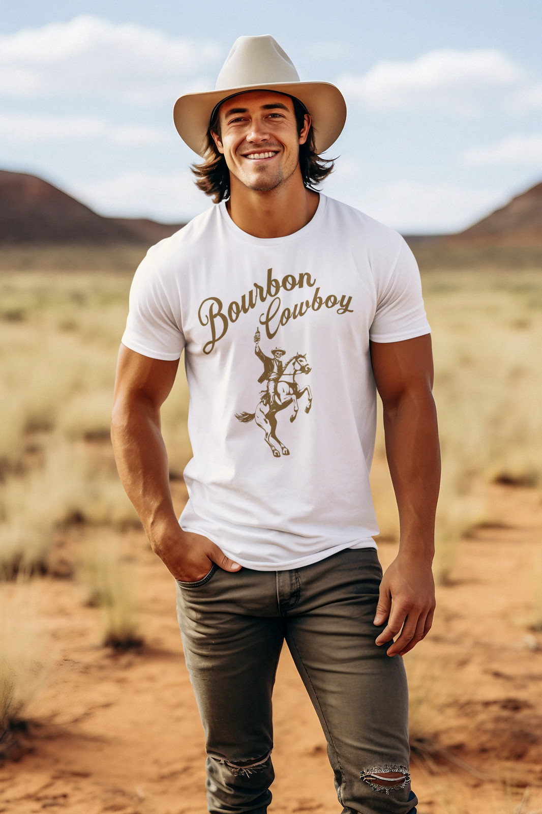 Bourbon Cowboy Funny Western T-Shirt