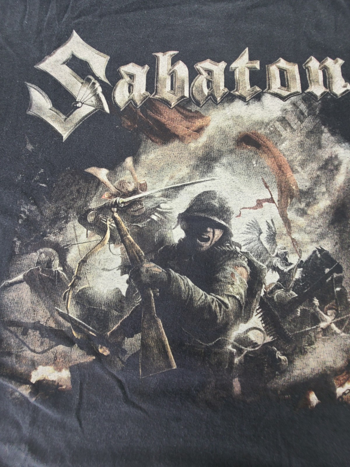 Sabaton The Last Stand Band Shirt Mens 2XL Double Sided Heavy Metal Tour Tee