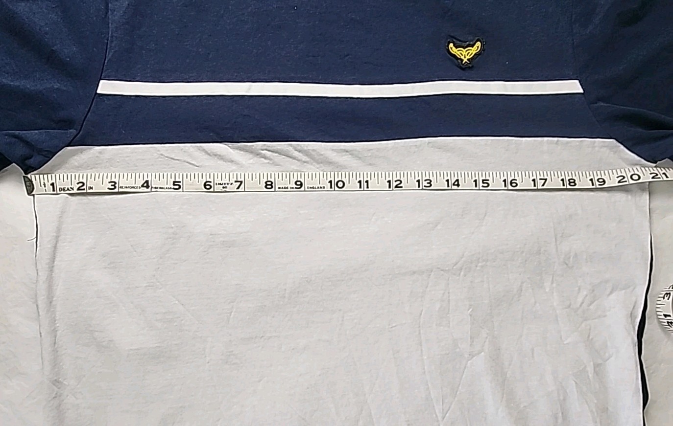New THREADBARE Men’s Large “Ralphie Tee” Navy White Colorblock S/S Logos NWT