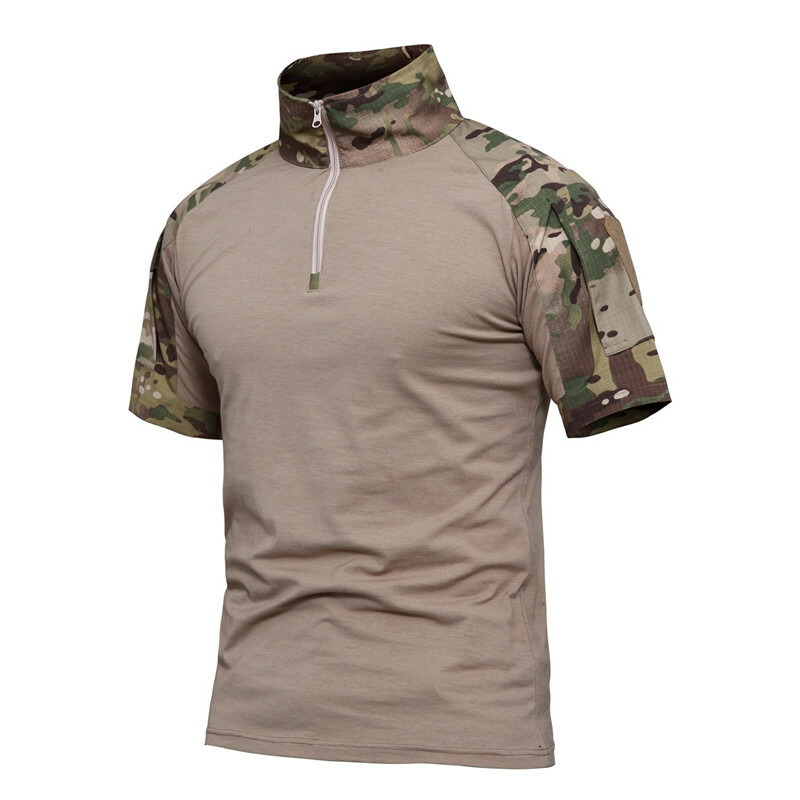 Mens Tactical T-Shirt Long Sleeve Us Army Military Combat Shirts Hiking