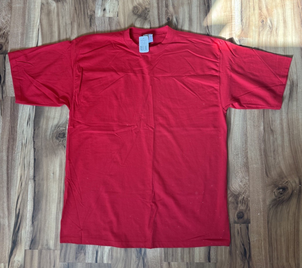 Vintage Pluma Heavyweight Cotton T Shirt USA Made Blank XL 90s Deadstock