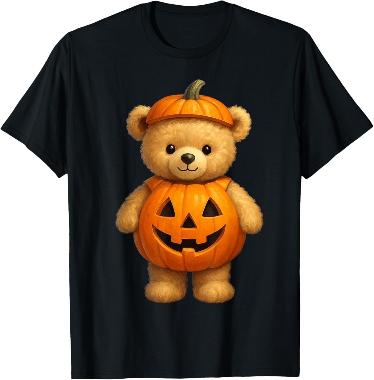 Cute Halloween Teddy Bear Pumpkin Costume Funny T-Shirt unisex T-Shirt