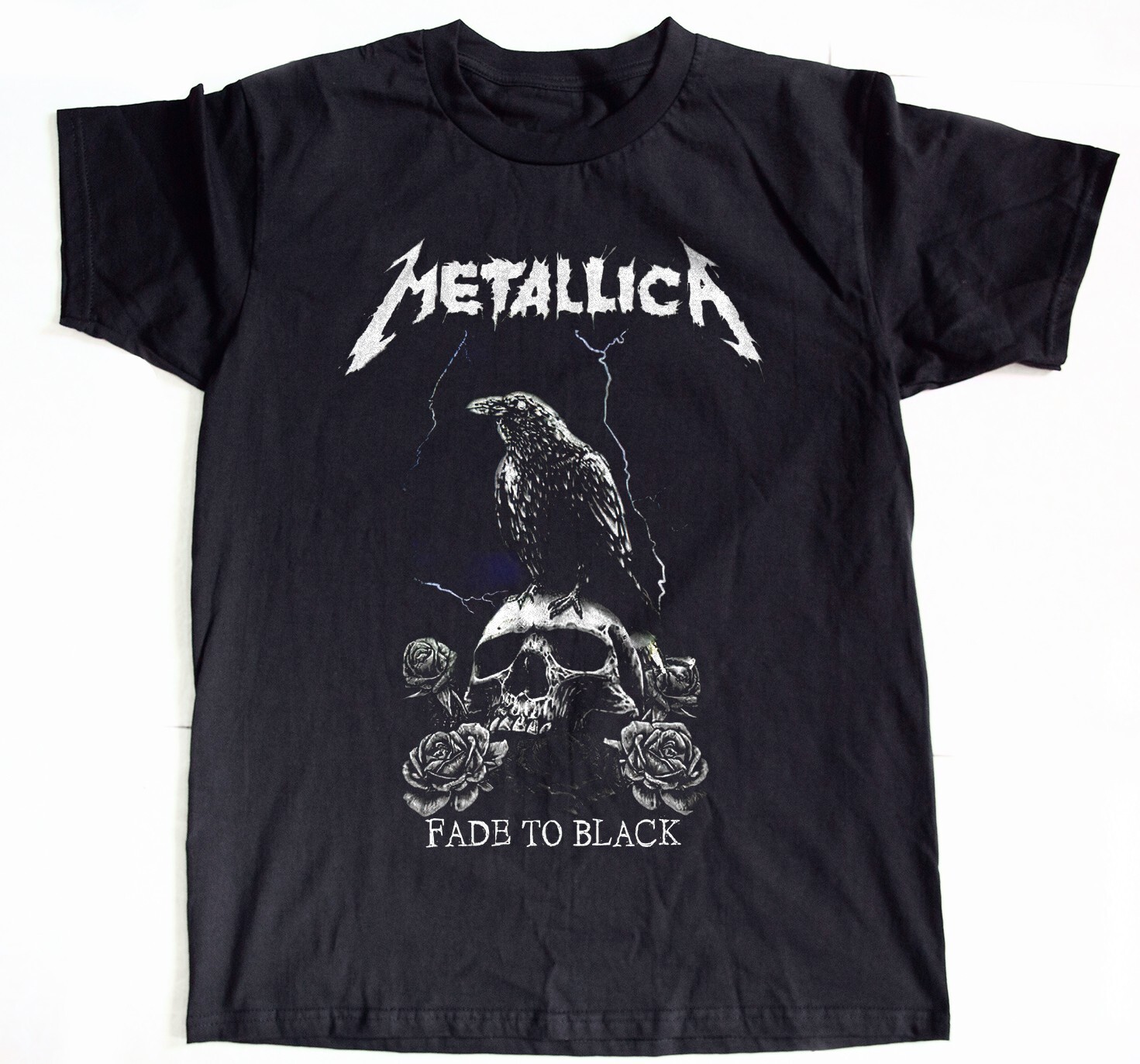 New! Metallica Fade to Black Heavy Cotton Unisex T-shirt Size S-5XL