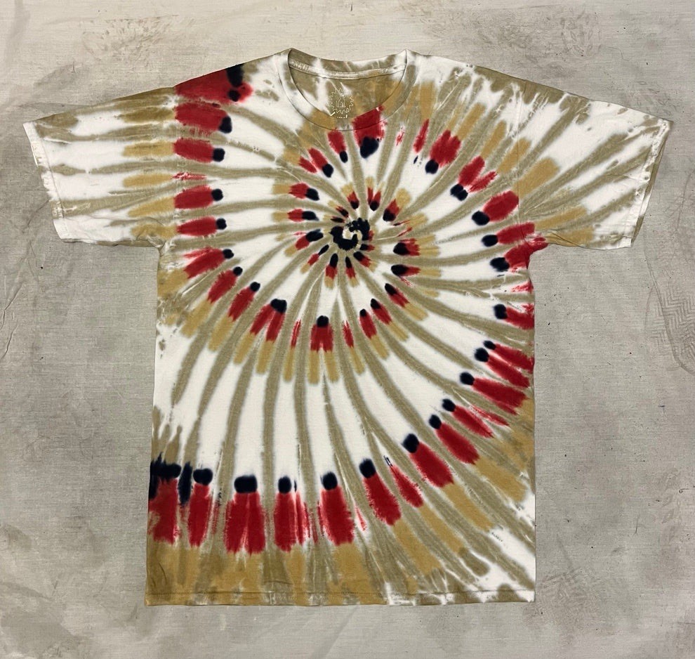 Canyon Red tie dye shirt Earth swirl tie dye – All sizes
