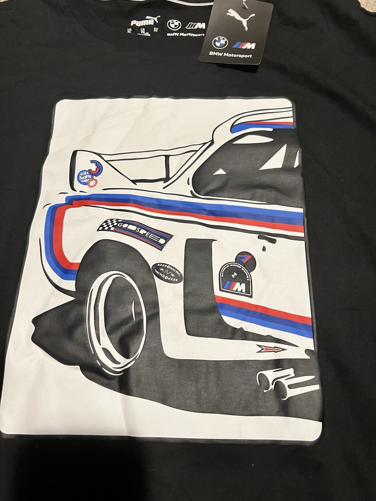 PUMA BMW MOTORSPORTS MMS VINTAGE CAR TEE 1975 BMW XL BLACK 533379-01