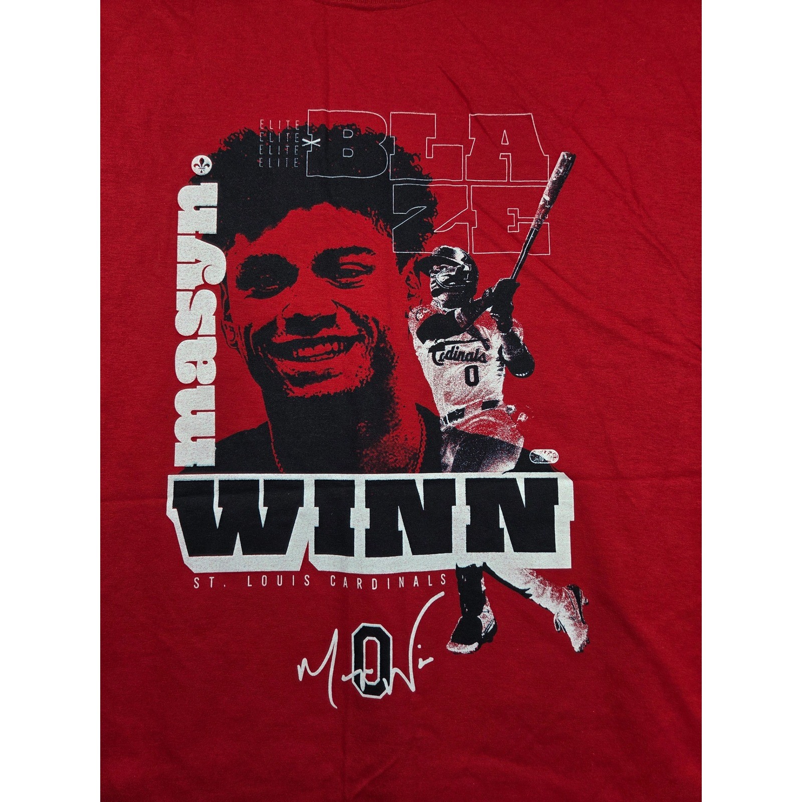 MLB Players Masyn Winn T-Shirt XL Red Mens St. Louis Cardinals Blaze Graphic Tee