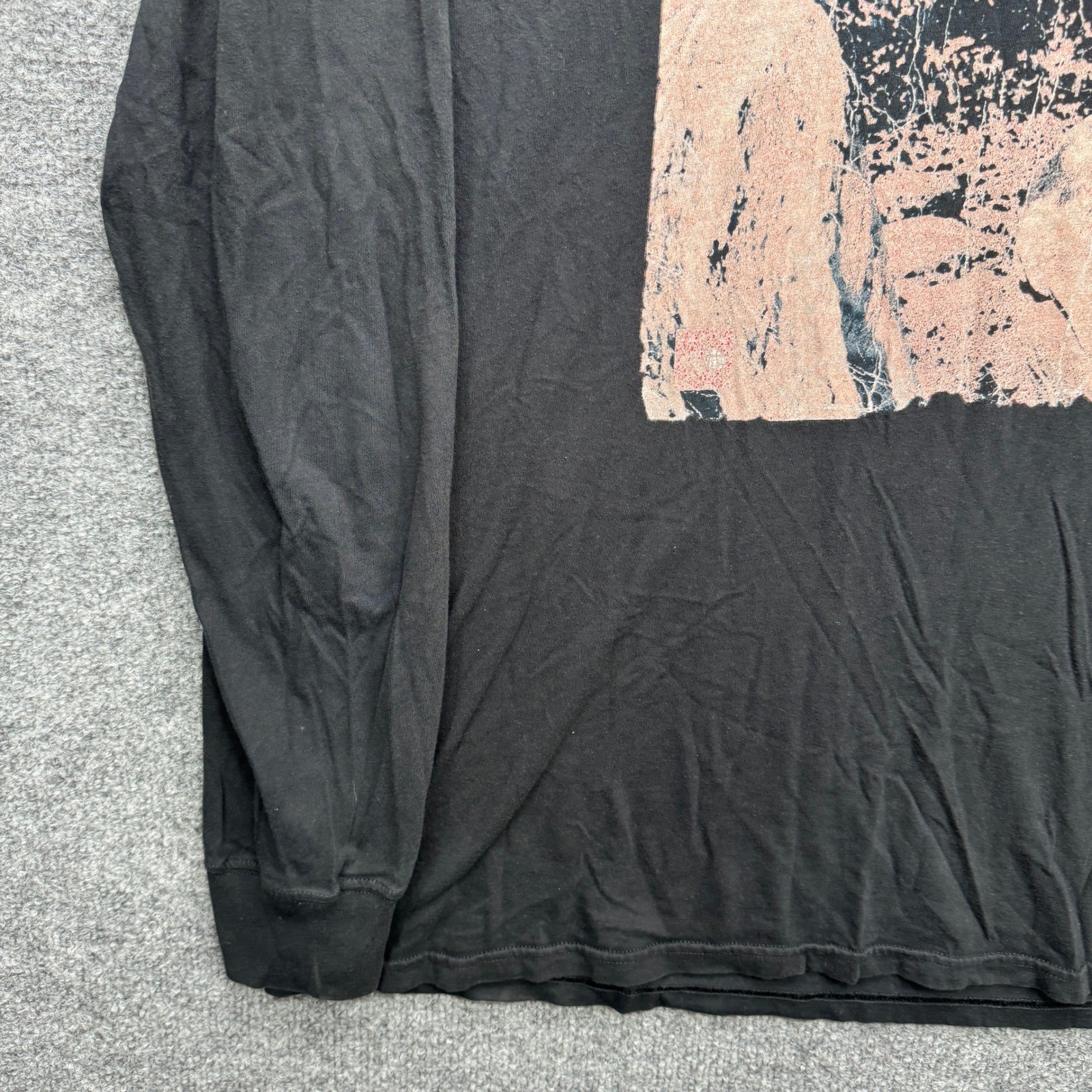 The North Face Classic Fit Graphic Tee Mens XL Black Long Sleeve Outdoor