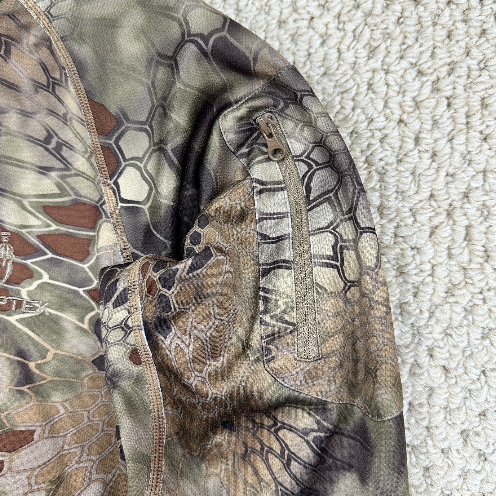 Kryptek Valhalla 1/4 Zip Pullover Mens S Highlander Camouflage Tactical Shirt
