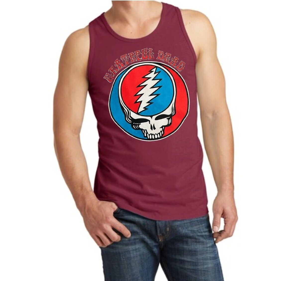 Grateful Dead Rock Band Men’s Tank Tops (Multiple Variations)