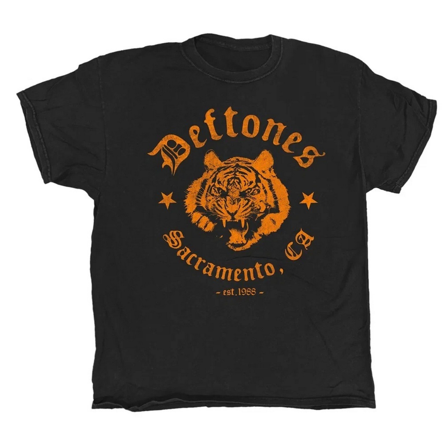 Deftones Sacramento Tiger Est 1988 Black Unisex T-shirt Size S-5XL
