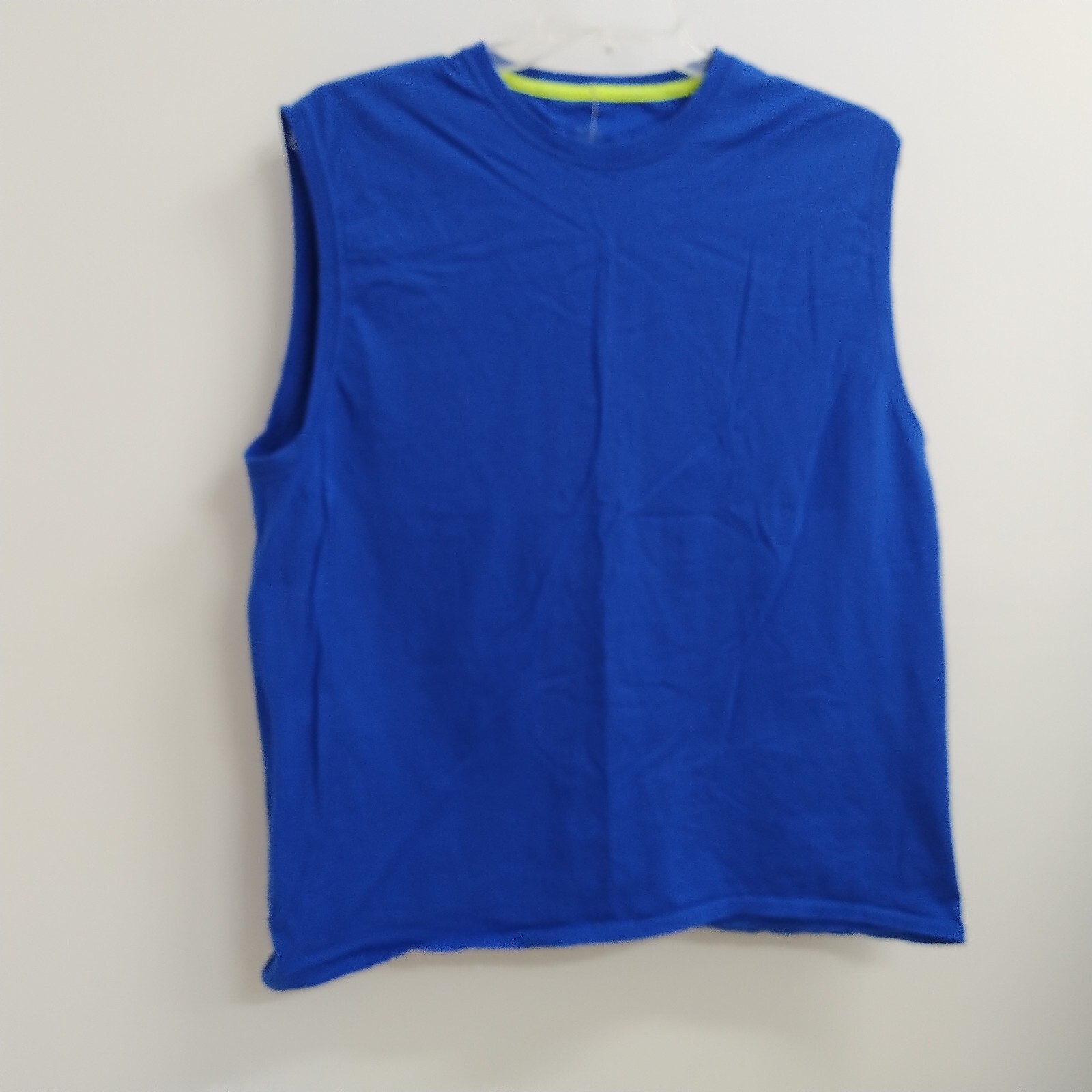 Platinum T Shirt Mens Extra Large Blue Sleeveless Casual Workout Adult