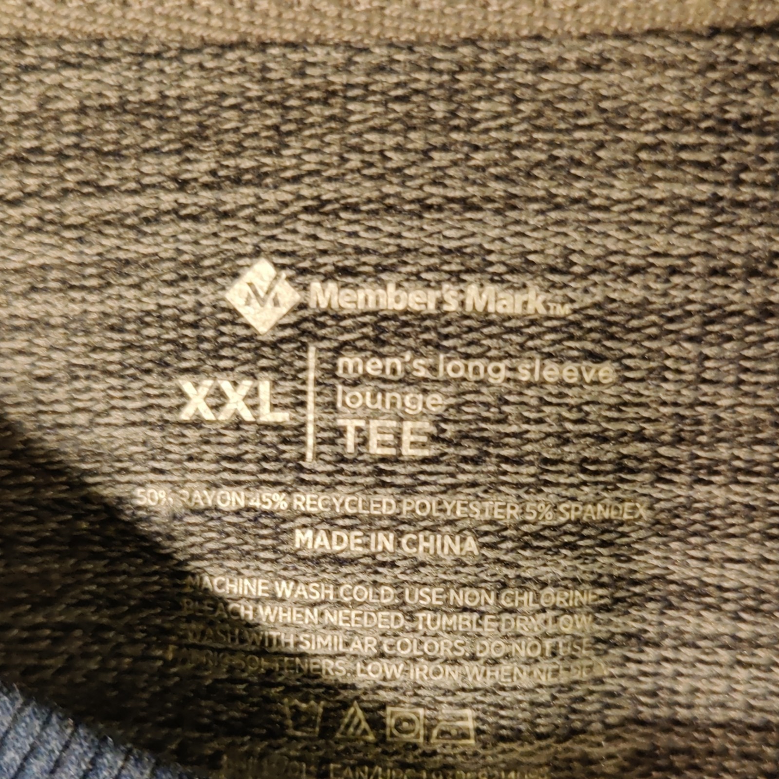 Men’s Super Soft French Terry Long Sleeve Lounge Tee Blue XXL NWT
