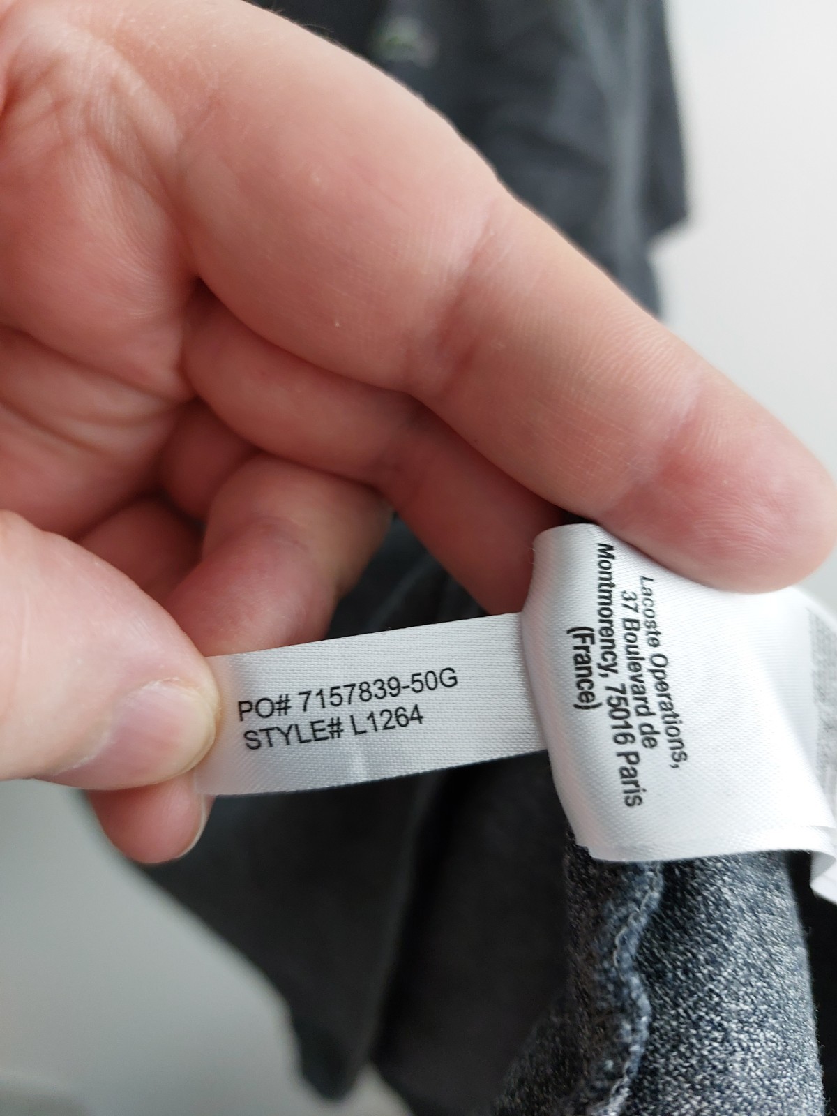 LACOSTE 5XL (SIZE 10) GREY POLO SHIRT USED VERY GOOD CONDITION