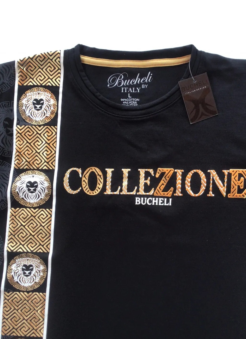 Men’s Bucheli Cotton T Shirt,Italian Style,Slim Fit,Stretch M L.…A12.A