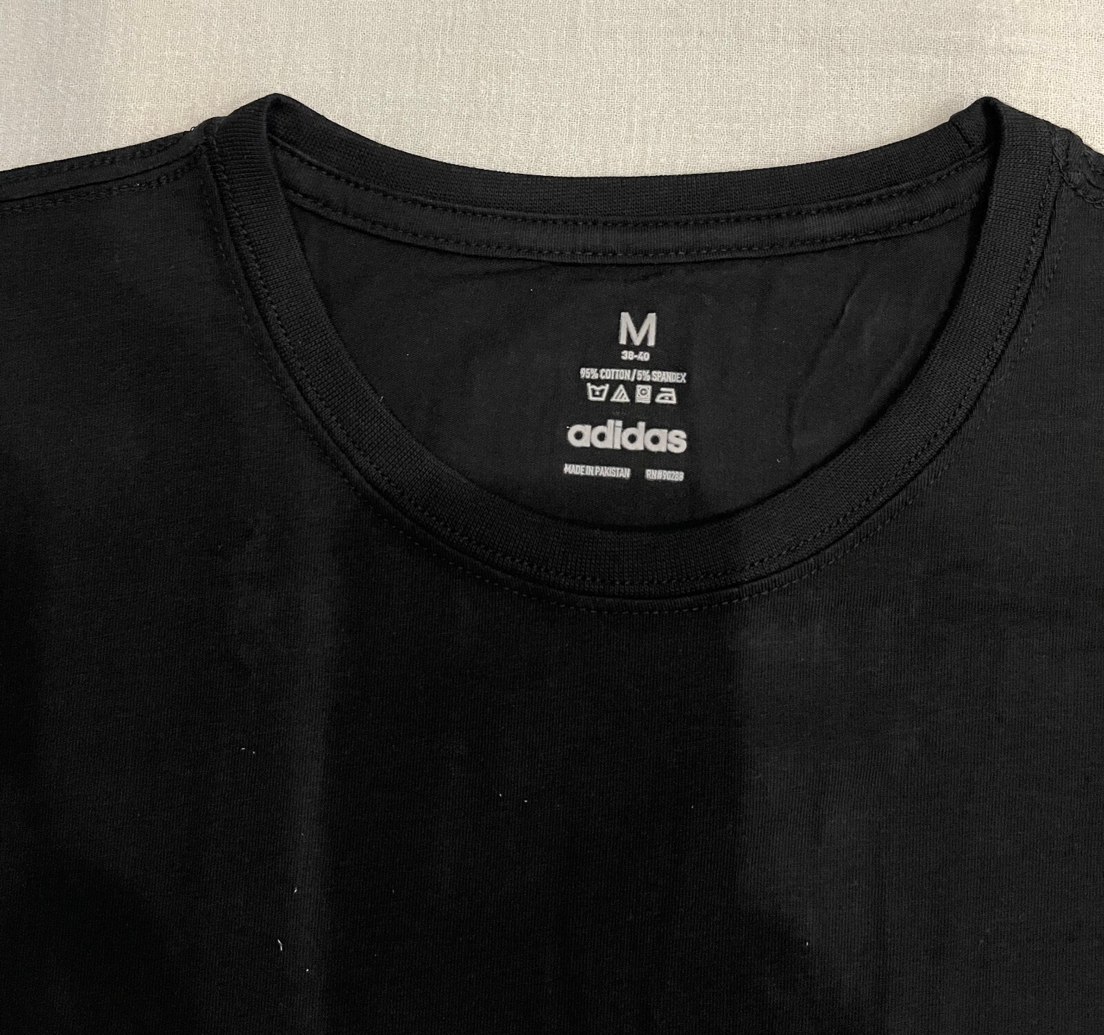 adidas Mens 2 Pack Performance Crew Neck Stretch Tee M (38-40) Black T-Shirt