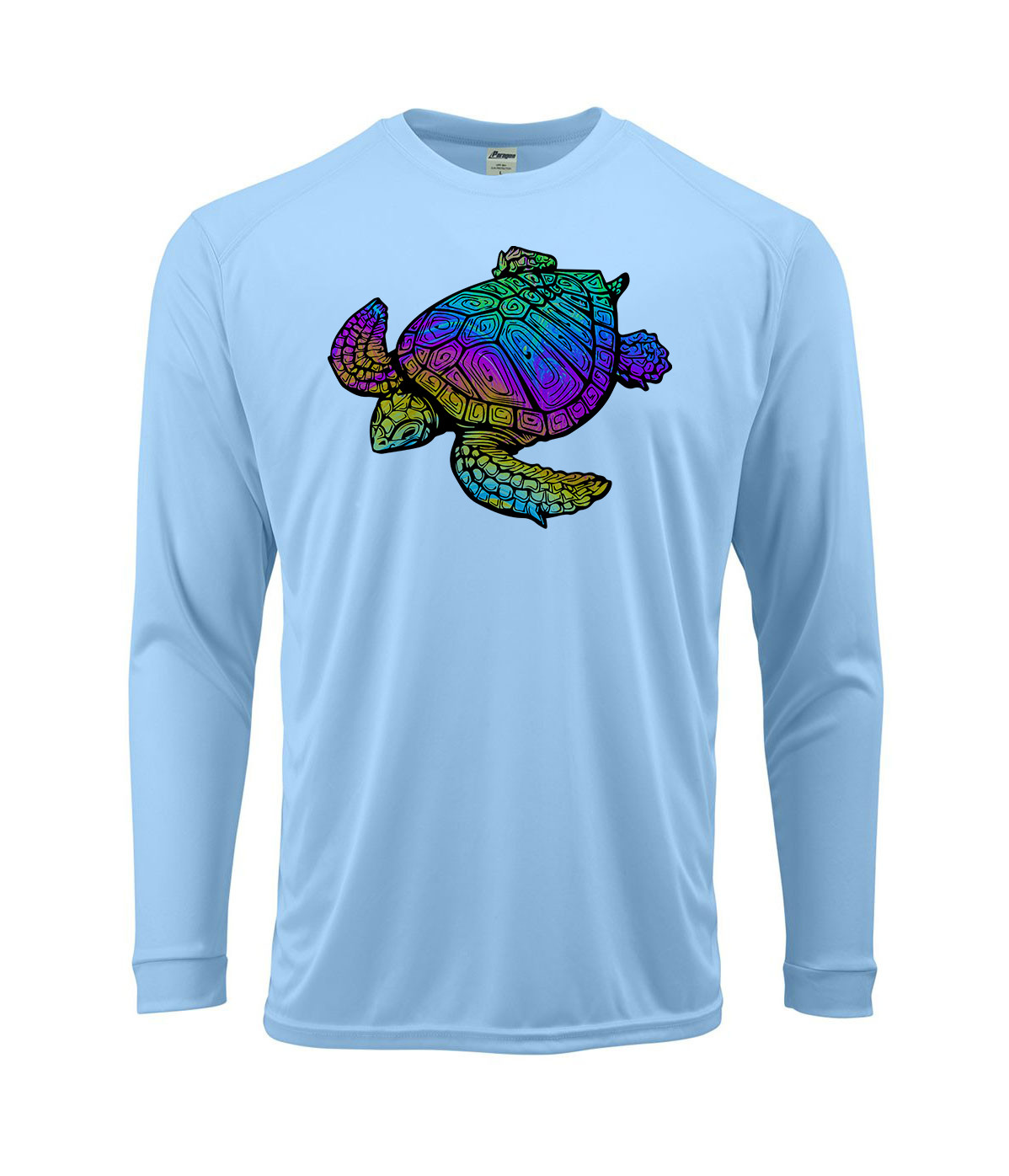 Sea Turtle Tie Dye Long Sleeve UPF 30 T-Shirt Sun UV Protection Beach Boat Water