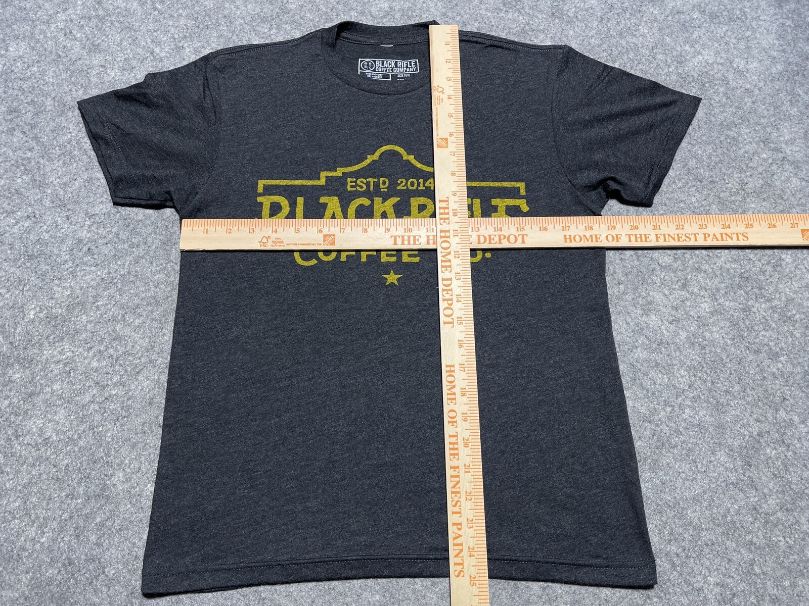BRCC Black Rifle Coffee Company SMALL Dark Gray Military Shirt USA Made Brew