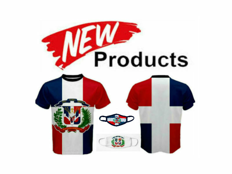 DOMINICAN REPUBLIC COAT OF ARMS FLAG MEN T-SHIRTS & FREE MASK CP BRAND