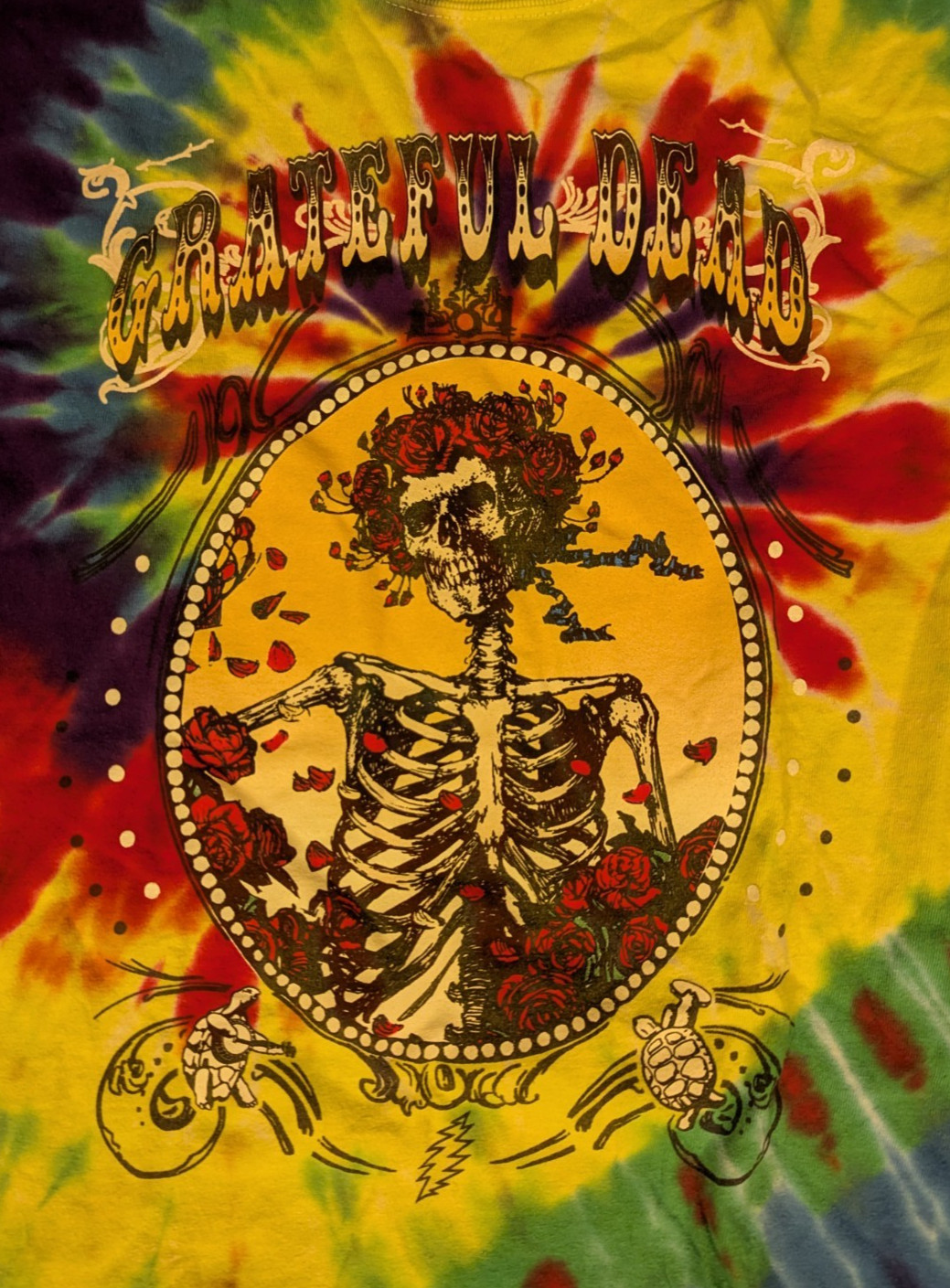 Grateful Dead Bertha Deco Frame Tye Dye Ripple Junction T Shirt L