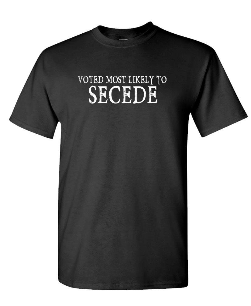 Voted Most Likely To Secede – Second Amendment – Unisex Cotton T-Shirt Tee Shirt