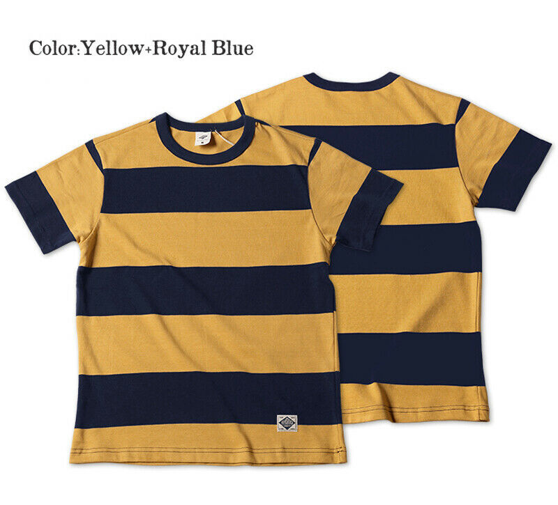 NON STOCK Retro Men’s Striped Short Sleeve T-Shirts Basic Cotton Casual Shirt
