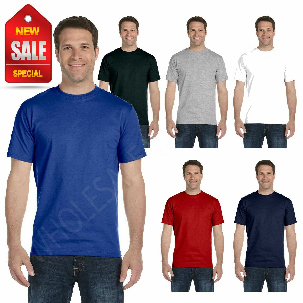Hanes Mens Tall T-Shirt Short Sleeves Beefy Tall 6.1 oz Heavy Tee LT-4XLT 518T