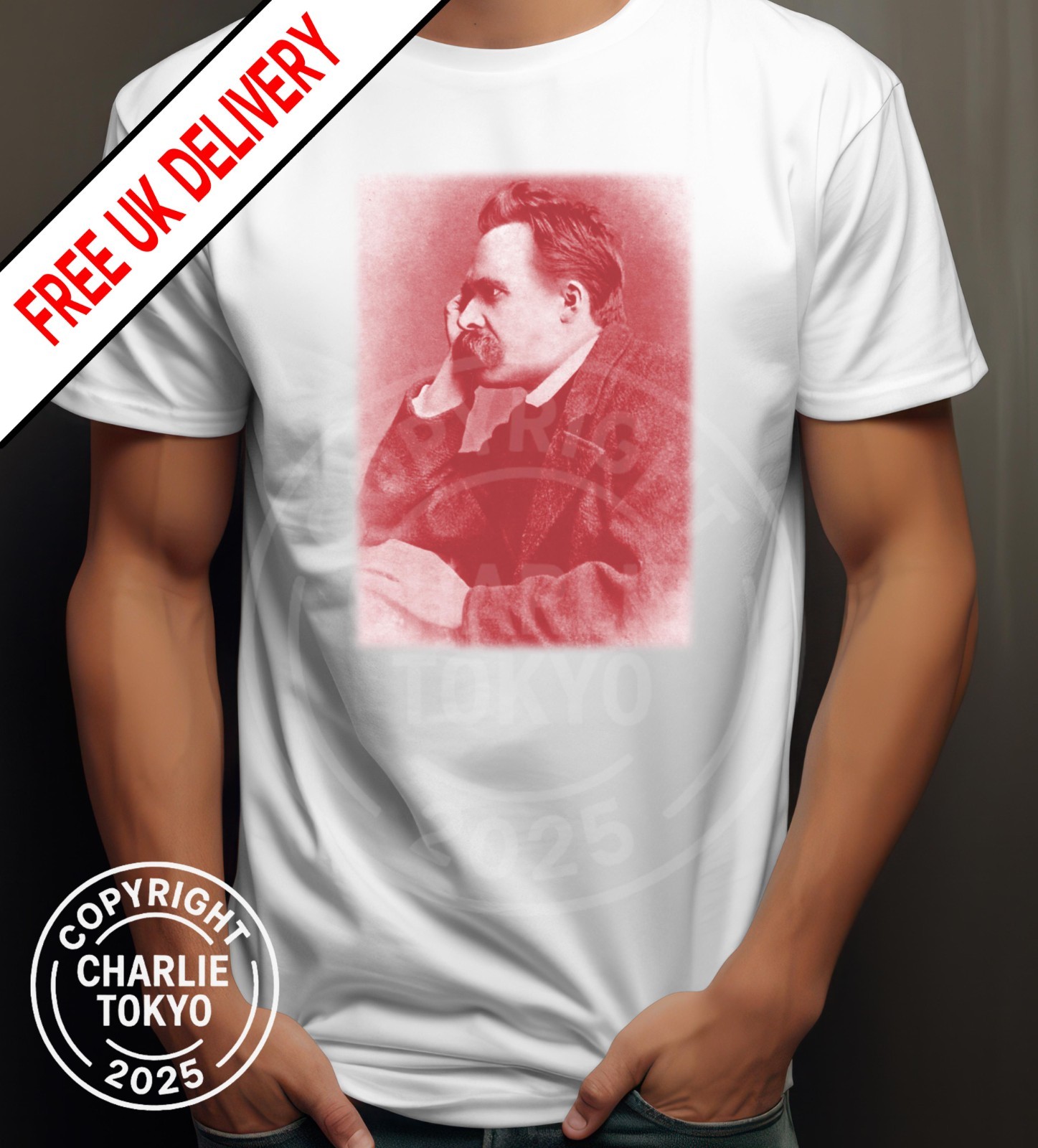 Friedrich Nietzsche T-shirt Design As Worn By Mark E Smith The Fall John Peel