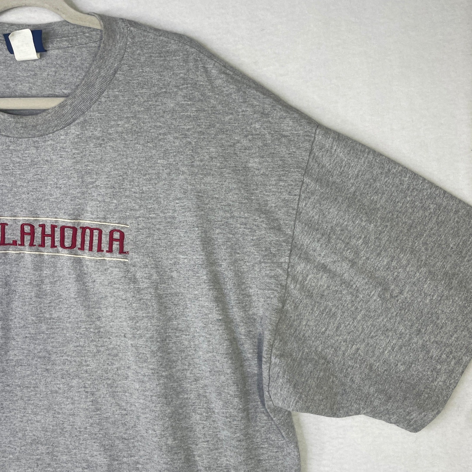 Team Edition Oklahoma Sooners T-Shirt Mens 2XL Gray Embroidered Logo NCAA