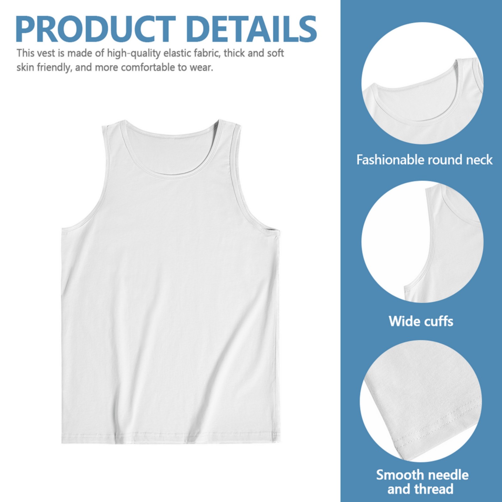 Custom Men’s Tank Top – Personalized Photo/Text/Logo Print, 100% Cotton