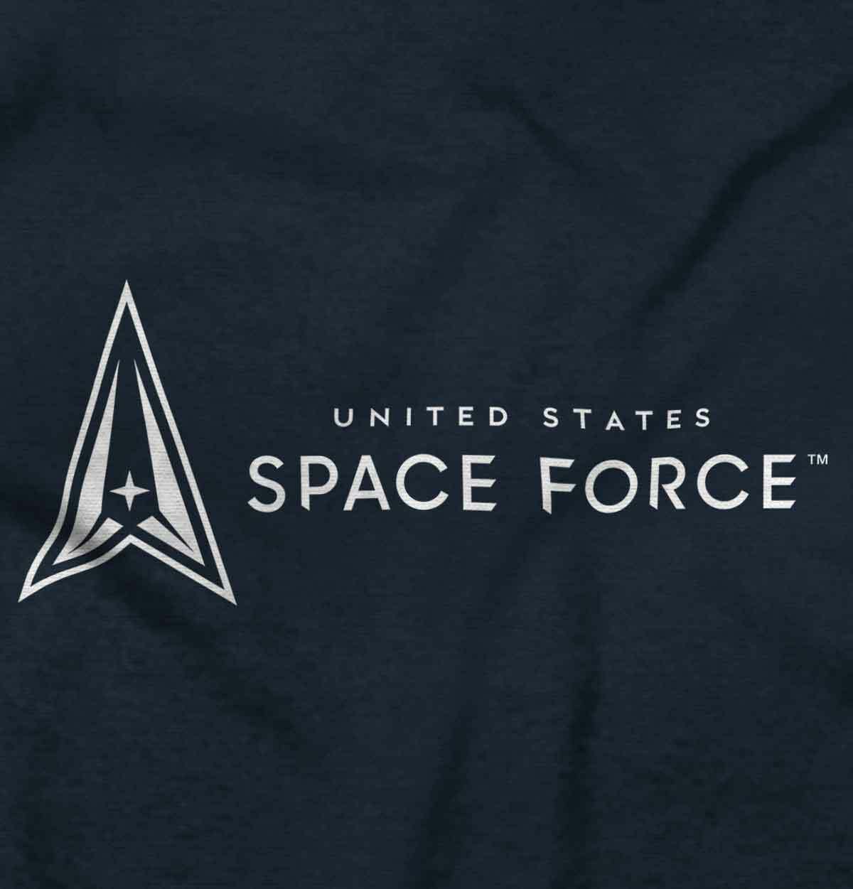 Military United States Space Force USSF Logo Womens or Mens Crewneck T Shirt Tee