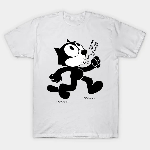 NEW Felix the cat walking – Felix The Cat T-Shirt White Cotton All size AD08
