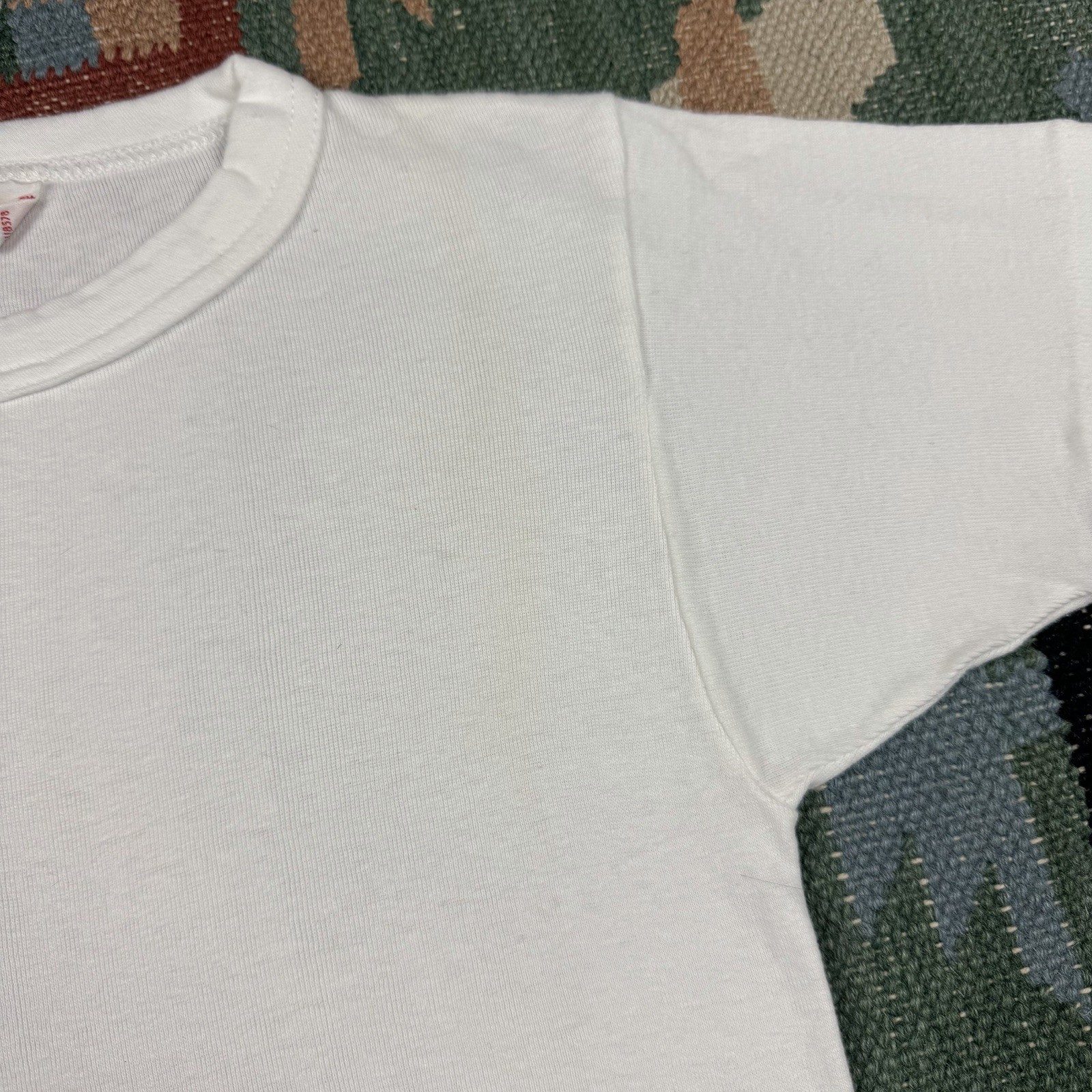 NEW Vintage 50s Tarleton Combed Cotton Workwear Blank White T-Shirt Size 14