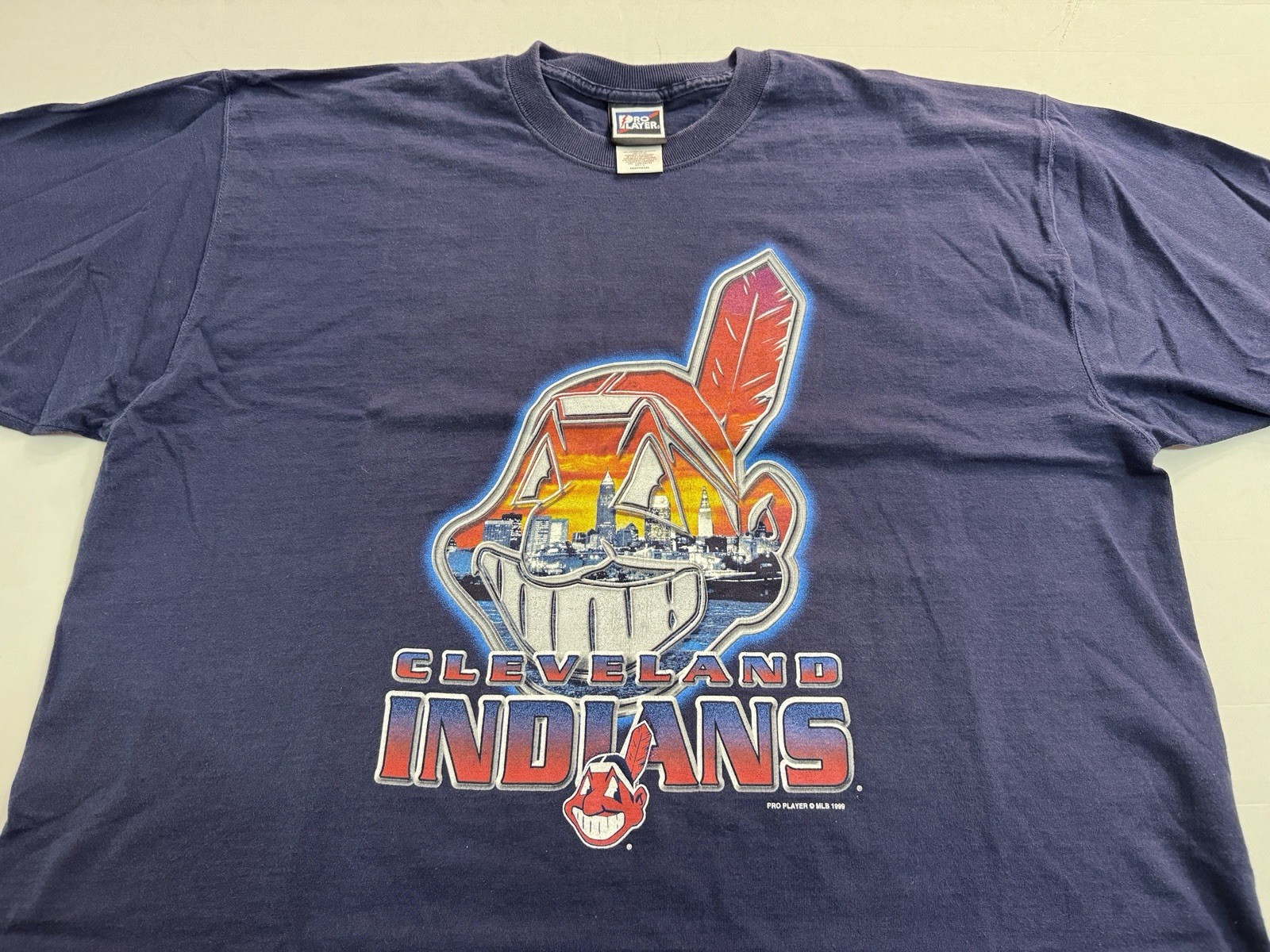 Vintage 1999 Cleveland Indians Chief Wahoo Shirt Men’s Sz XXL Pro Player MLB 90s