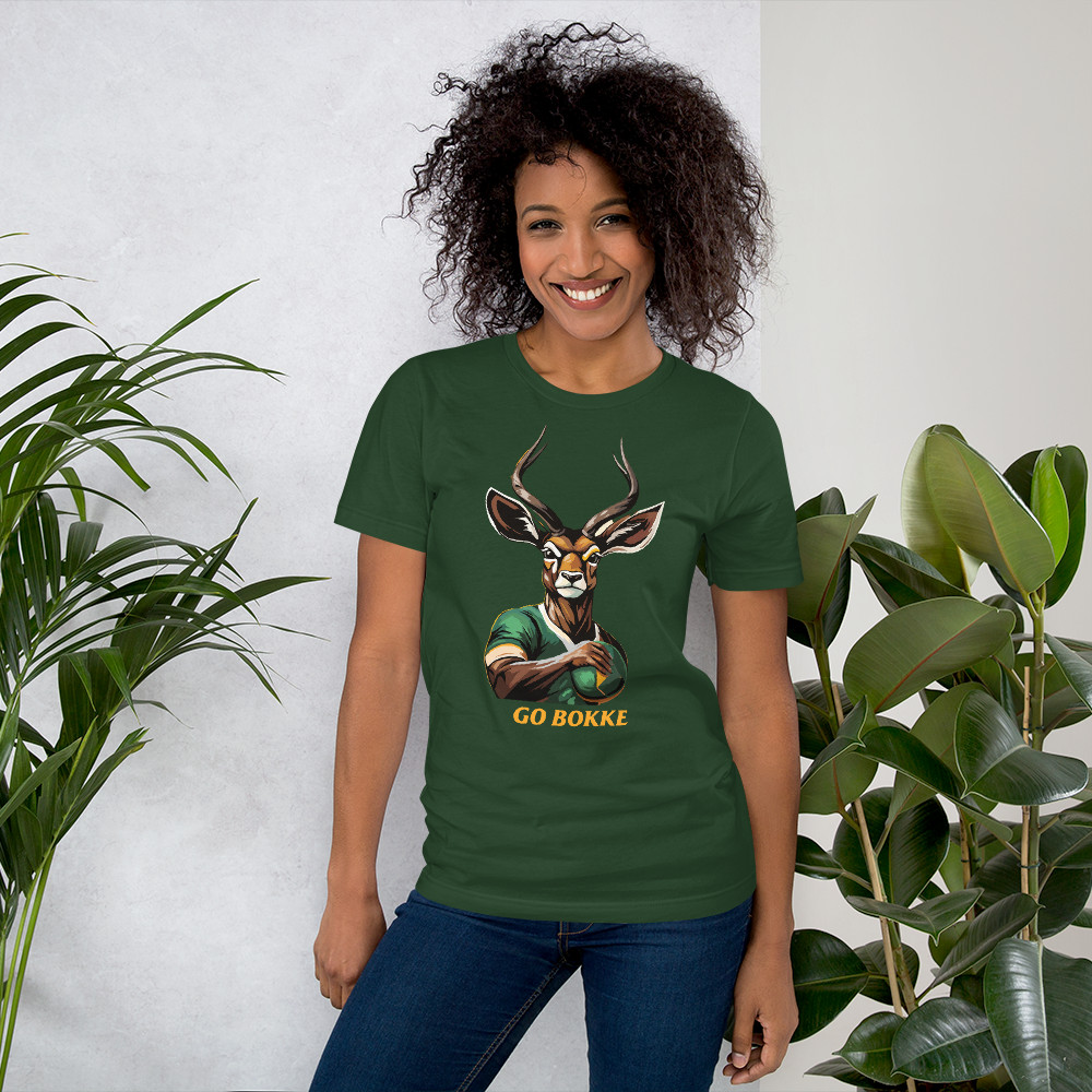 Springbok Supporter Soft and Lightweight Unisex T-shirt South African Rugby