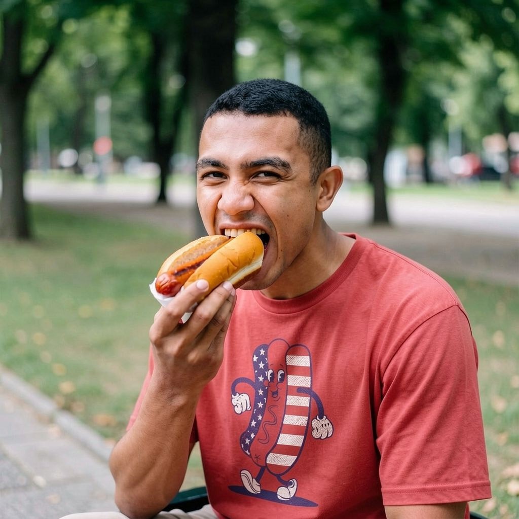 Mens Fourth Of July Hotdog T Shirt Funny Patriotic Cookout Grilling Tee for Guys