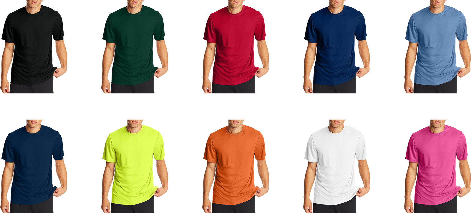 Hanes Sport Men’s Cool DRI Performance T-Shirt (2 Pack)