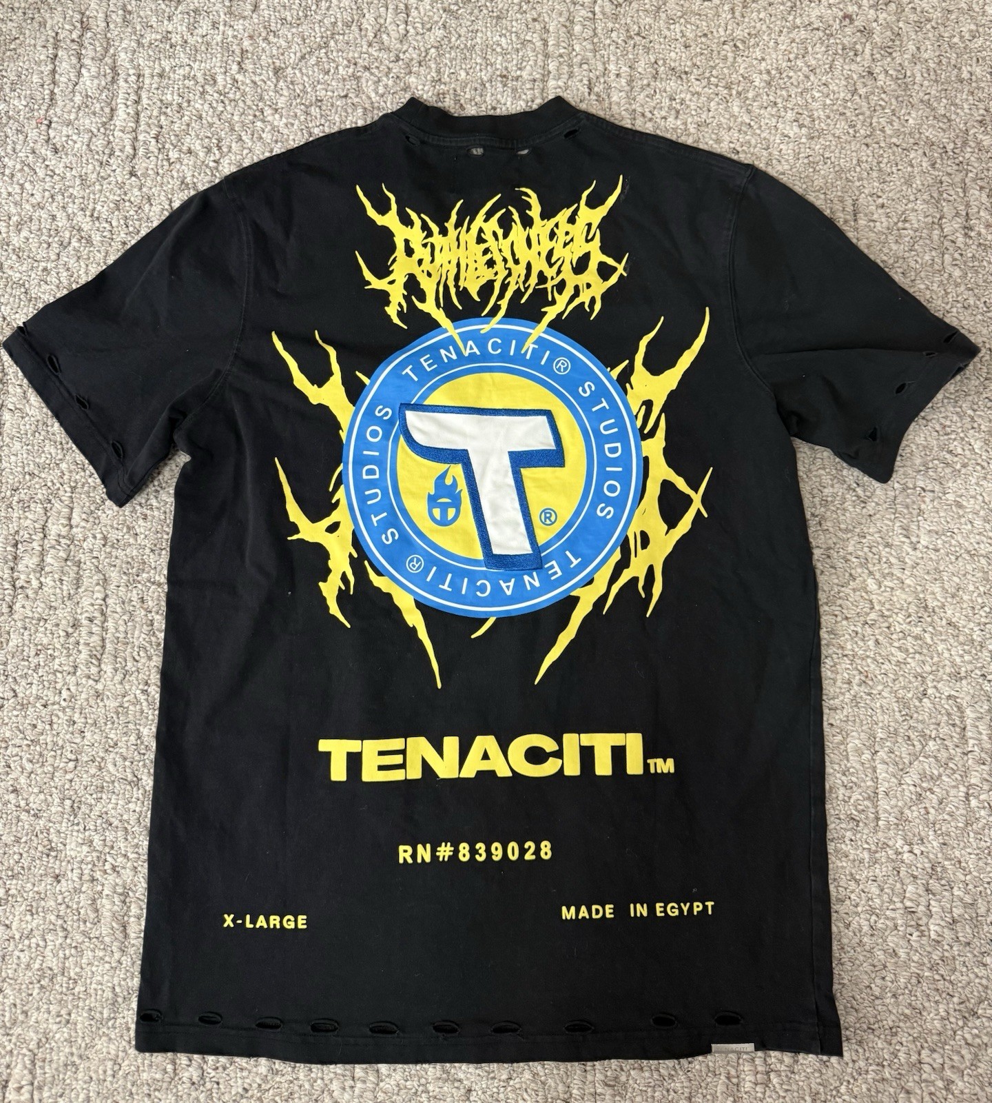 TENACITI STUDIOS STAPLE 2 MENS BLACK T -SHIRT SIZE LARGE RARE FIND SOLD OUT