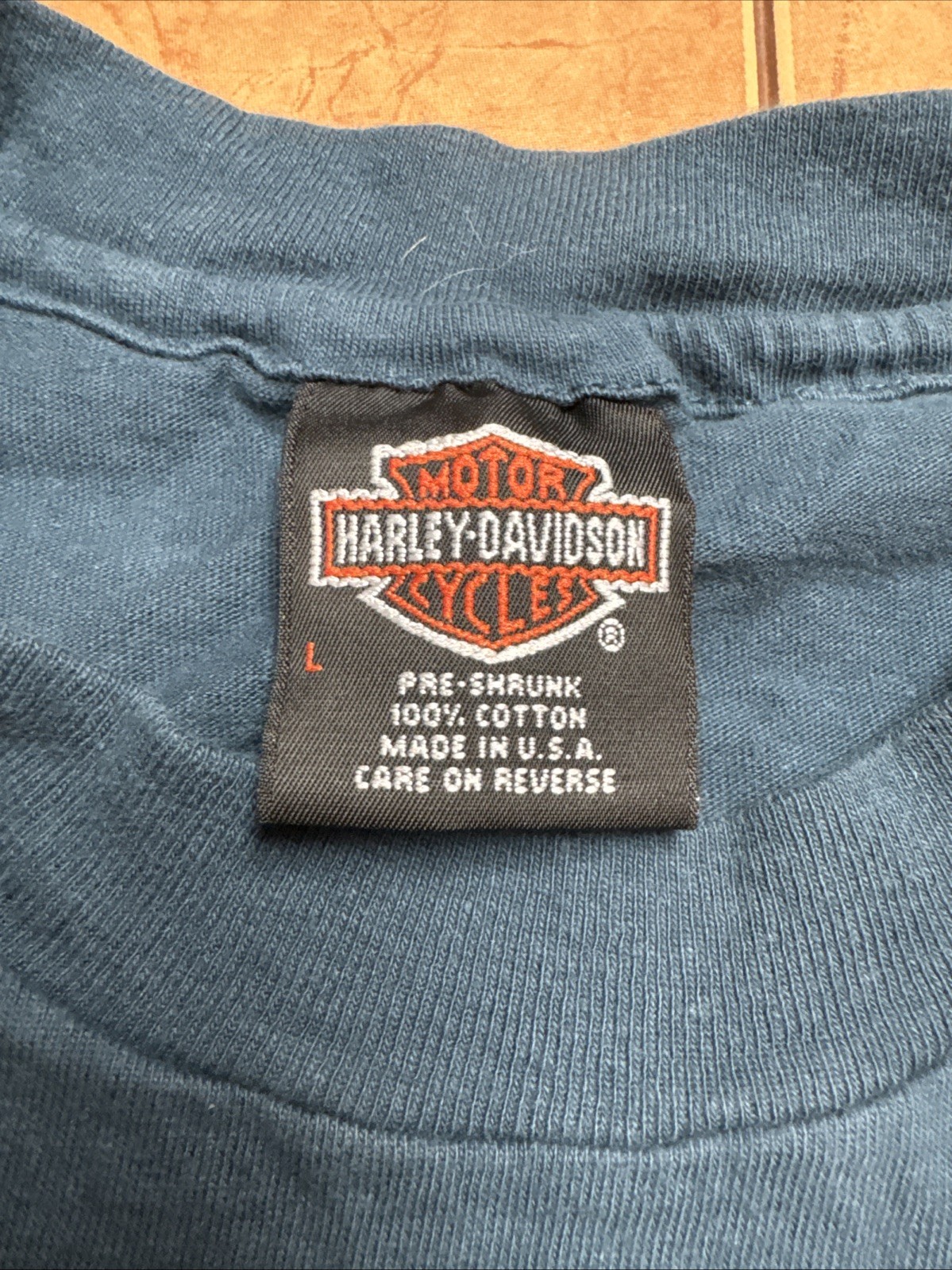 1996 Harley Davidson Single Stitch T-Shirt Sz L West Virginia State Rally Biker