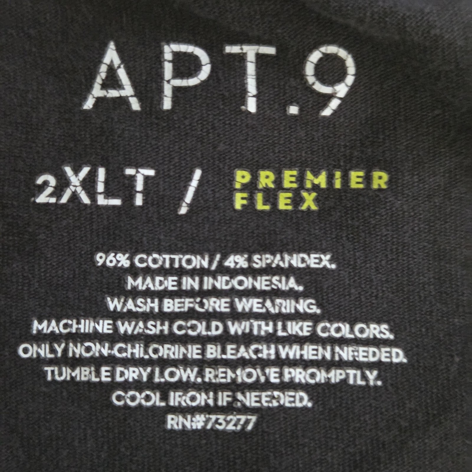 APT.9 Shirt Mens 2XLT Gray Premier Flex Tagless Stretch Crewneck Basic Tee Top