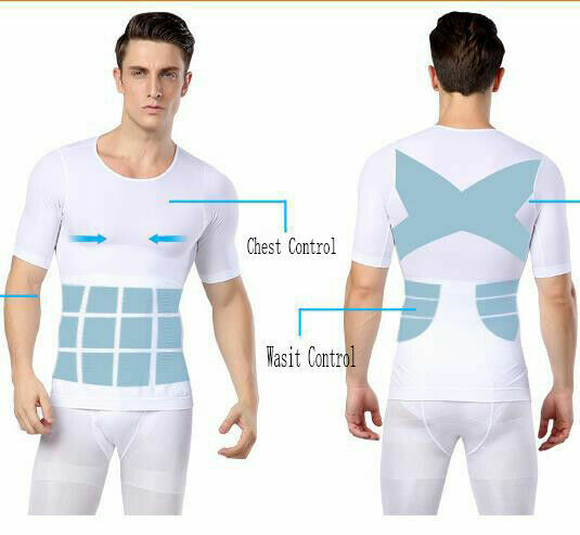 Men’s Toning Vest Compression Shirt Tank Gynecomastia Belly Control Body Shaper