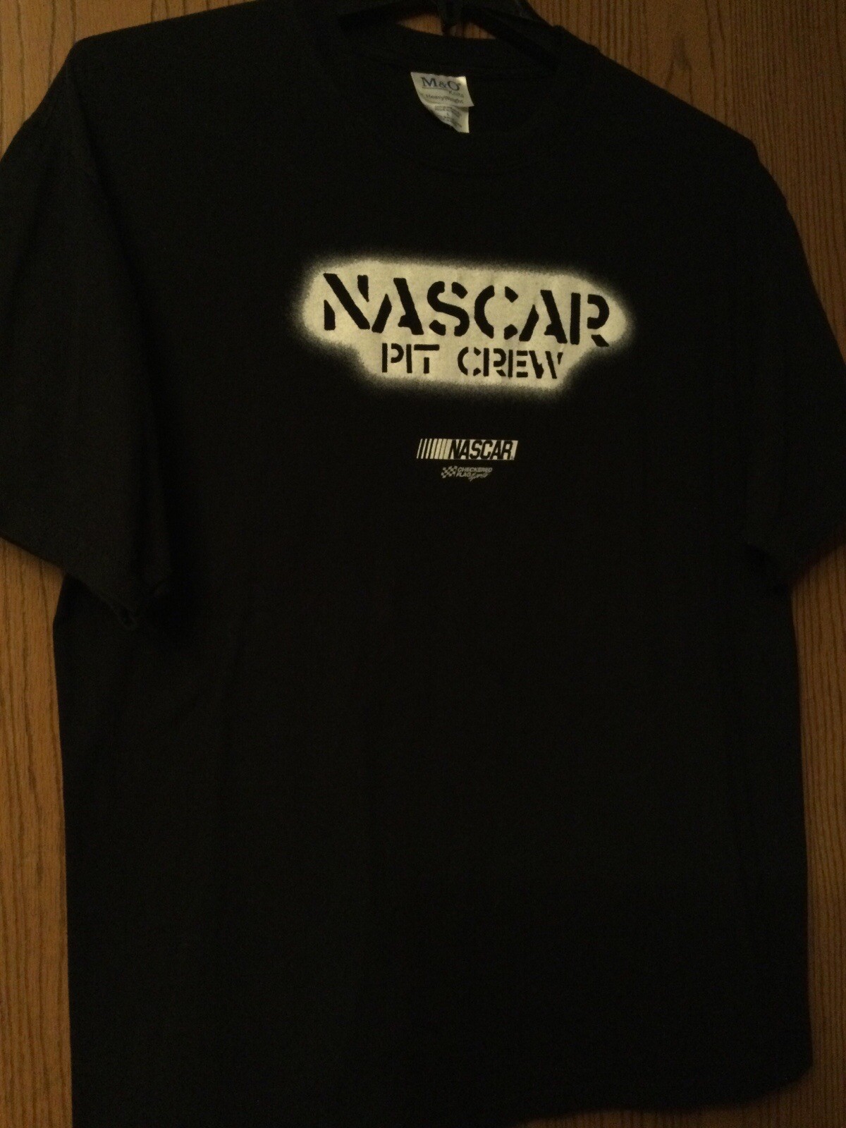 NASCAR Pit Crew – “Checkered Flag Sports” – Black Shirt – L – M&O Knits