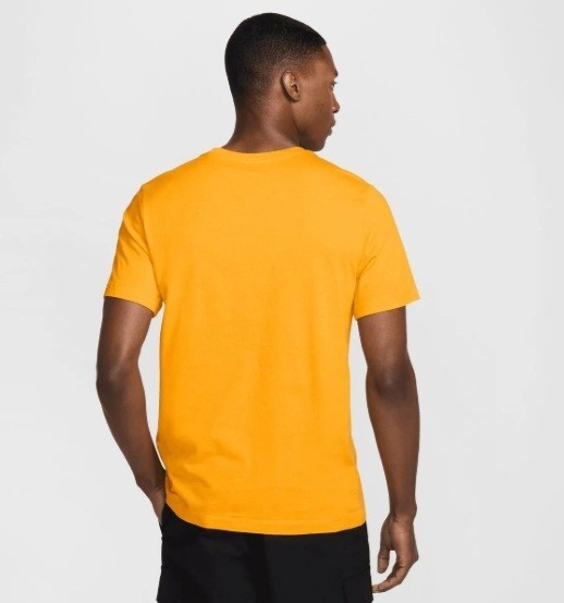 Nike Men Sportswear Graphic Sz Large T-Shirt Yellow Gold Multi Color Swoosh New