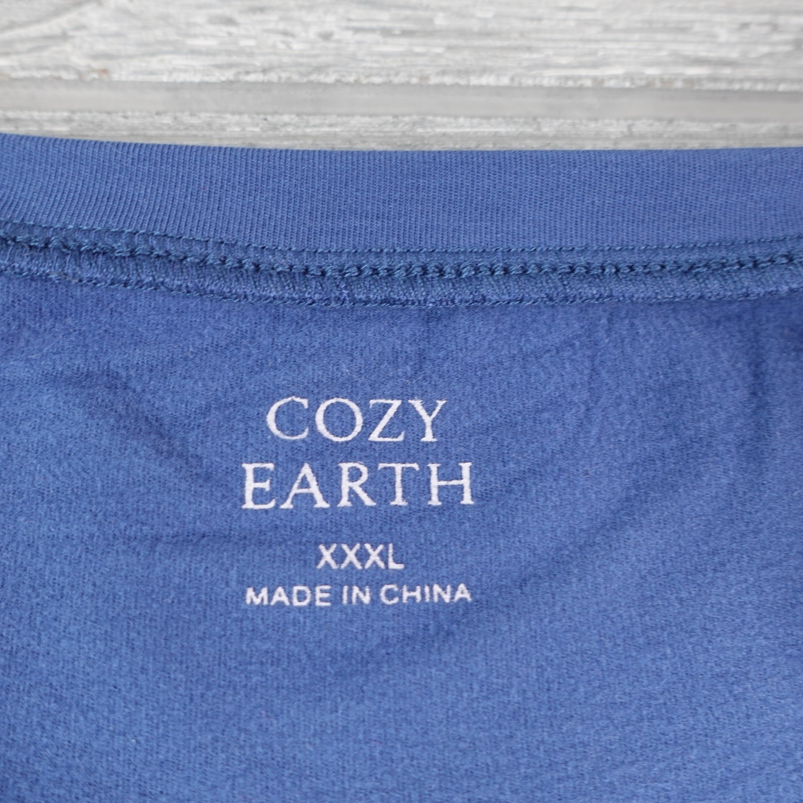NEW Cozy Earth Ultra Soft Bamboo Raglan Tee Men’s Size 3XL XXXL Cobalt Blue NWT