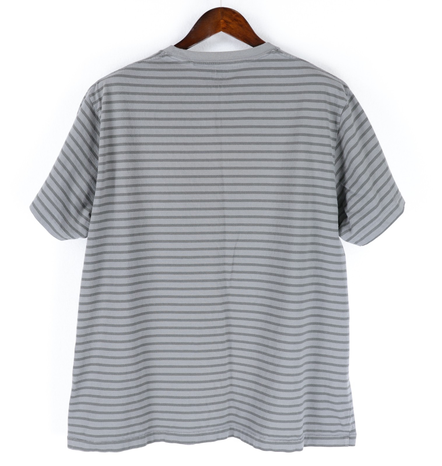 KAWS Uniqlo BFF Short Sleeve T-Shirt XXL Grey Grey Striped Embroidered Cotton