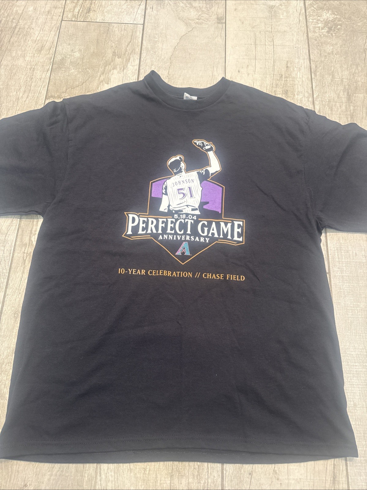Arizona Diamondbacks Randy Johnson Perfect Game 10 Year Anniversary T-Shirt XL