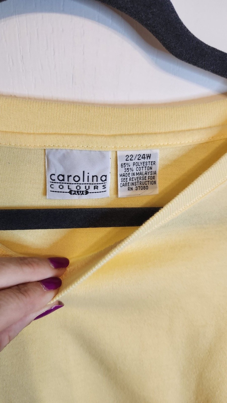 Carolina Colours Plus Short Sleeve Crew Neck T-Shirt in Yellow