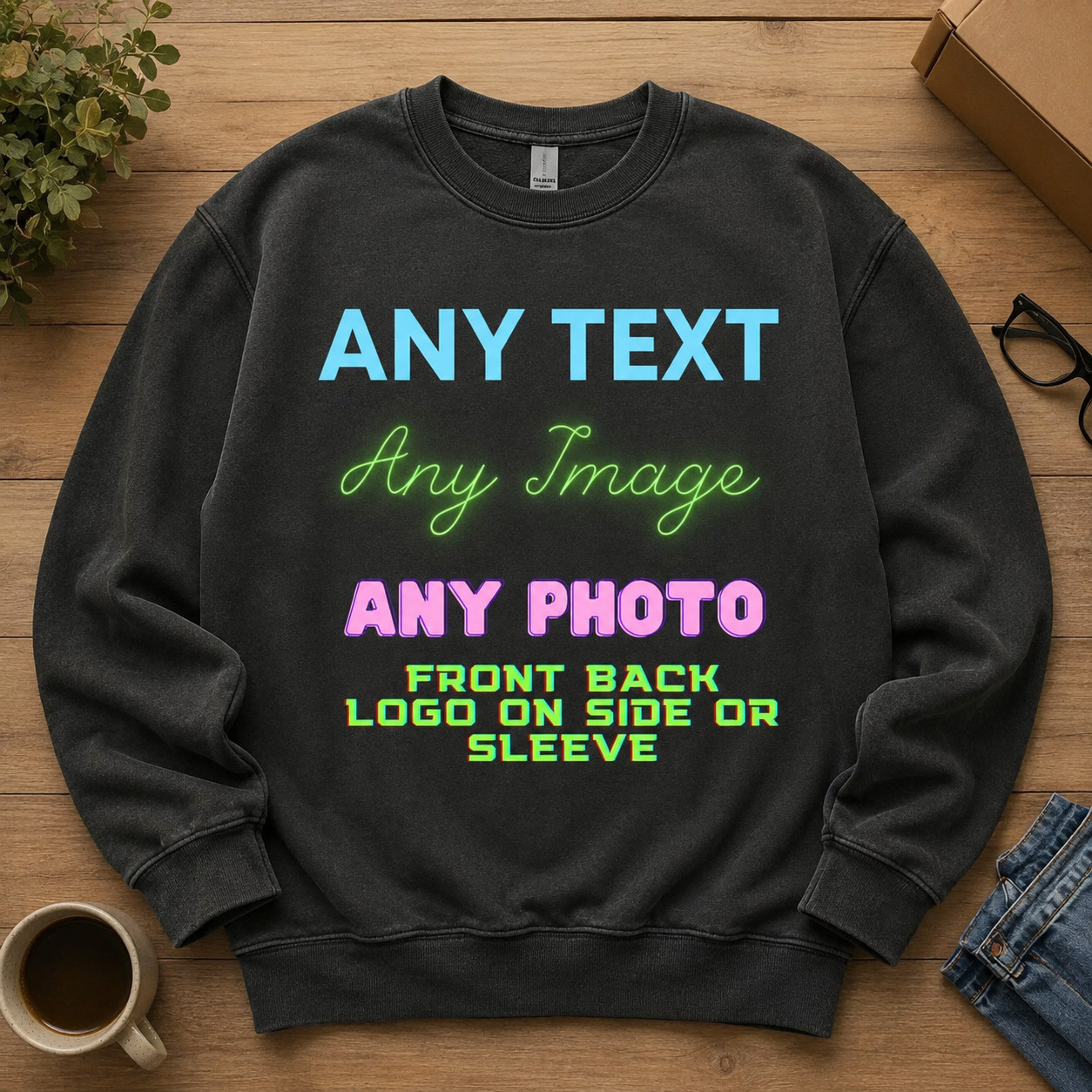 One side Custom Design Sweatshirts Personalized Logo